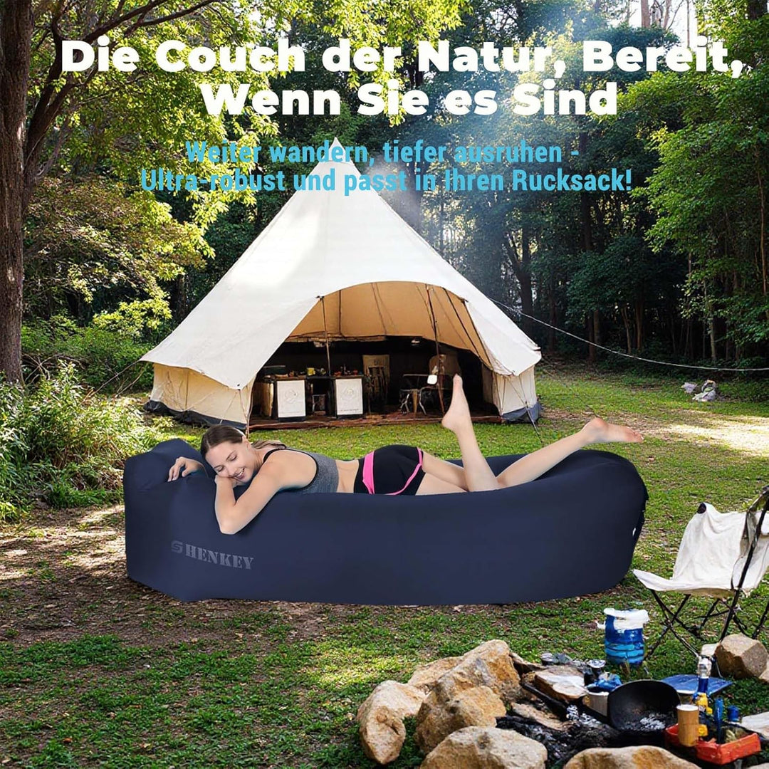 Aufblasbares Sofa,Luftsofa-Hängematte mit Wasserdichtem und Auslaufsicherem Design - Perfekte Tragba