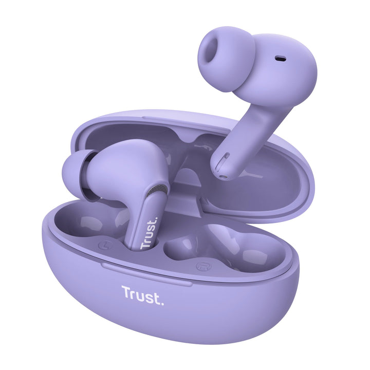 Trust Yavi In Ear Bluetooth Kopfhörer mit 2 ENC Noise Cancelling Mikrofone, 23H Spielzeit, 35% Recyc