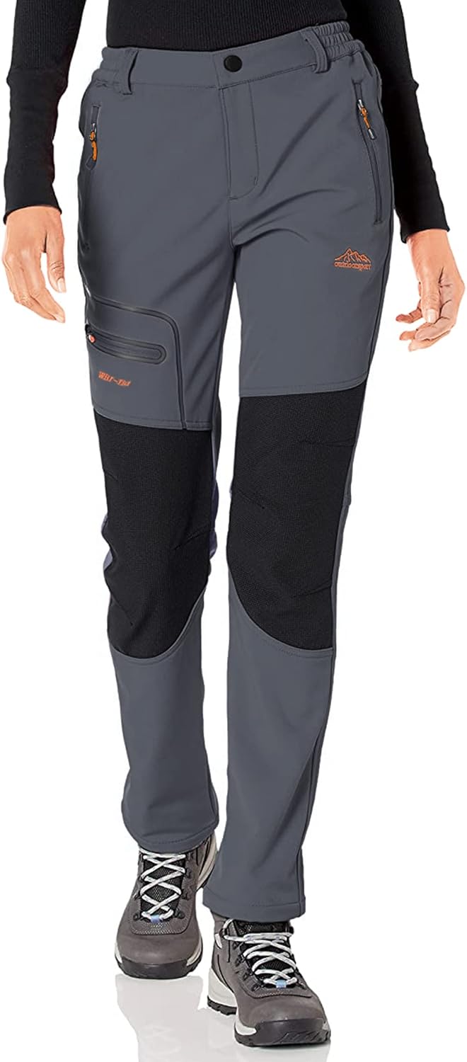 BenBoy Damen Wanderhose Wasserdicht Softshellhose Outdoorhose Winddicht Warm Gefüttert Winter Skihos