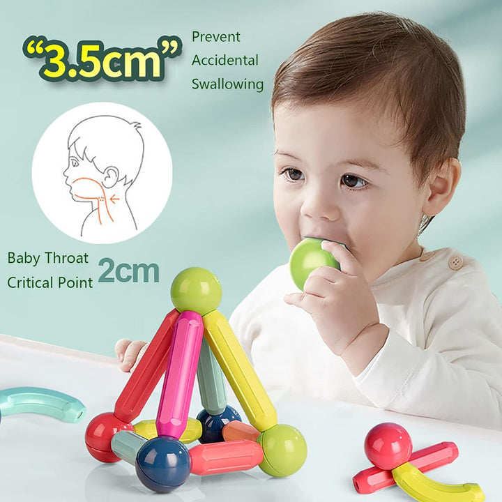 SVYHUOK Magnetische Bausteine 100 Stück Magnete Kinder, Magnetic Bauklötze Baukasten Kinderspielzeug