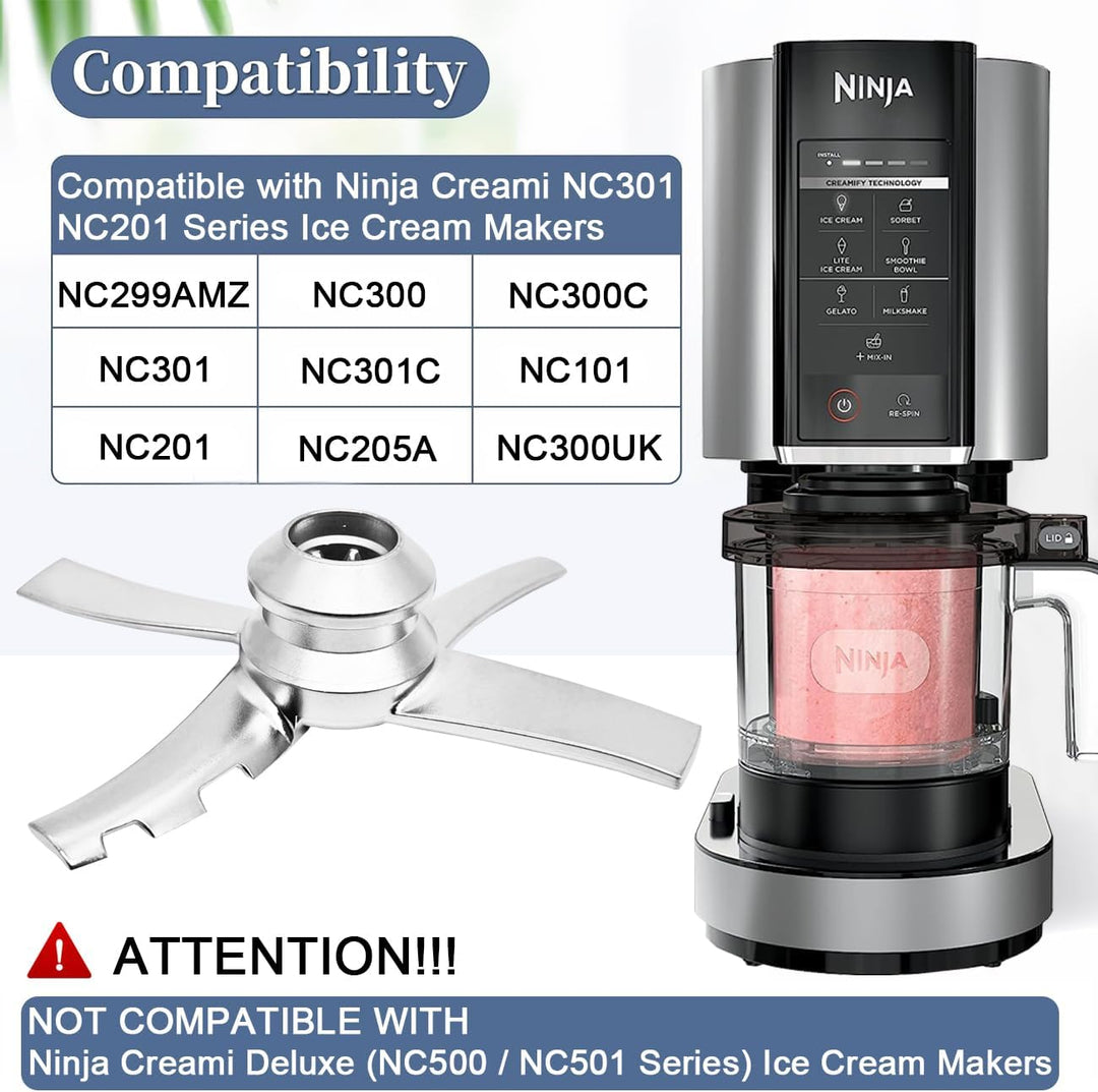Ersatzteile Paddel Klinge kompatibel mit Ninja CREAMi Eismaschine NC300 Serie, Ersatz Klingeneinheit