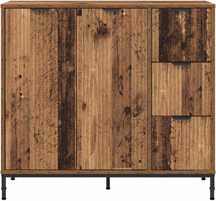 Homgoday Sideboard Altholz 89,5 x 33 x 82 cm Holzwerkstoff Anrichte Model883462