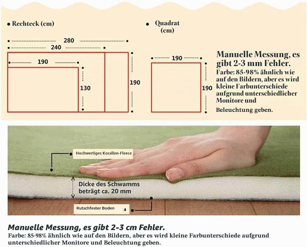 Verdickung Korallen Samt Teppich Kinder Krabbeldecke Weiche Tatami Teppiche Kinder rutschfeste Vergr