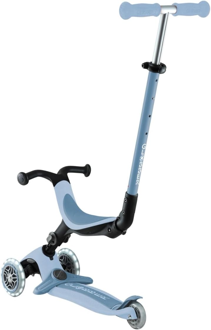 GLOBBER GO-UP Active Lights ECO 3in1 – Tretroller, Dreirad und Laufrad für Kinder – höhenverstellbar