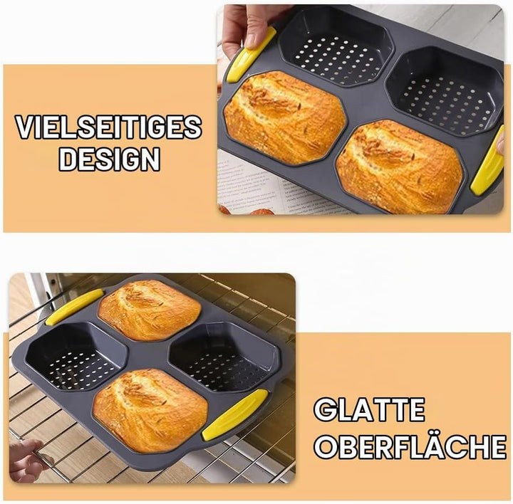 Besportble Antihaftbeschichtete Silikon Brotbackform Hamburger BröTchen Backform Wiederverwendbar Le