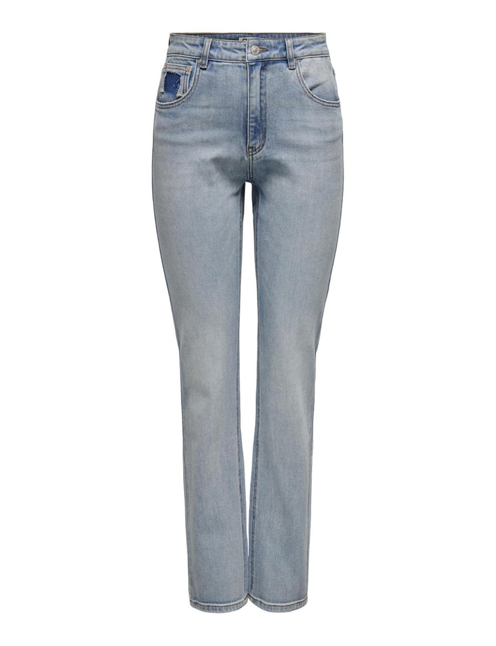 ONLY Damen Jeans Onlscarlett X Hw Slim Rework DNM JNS Gua 27W / 32L Light Blue Denim, 27W / 32L Ligh