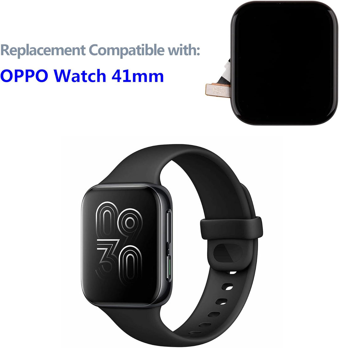 swark AMOLED Display Kompatibel mit Oppo Smartwatch 41mm (Schwarz ohne Rahmen) LCD Display Touchscre