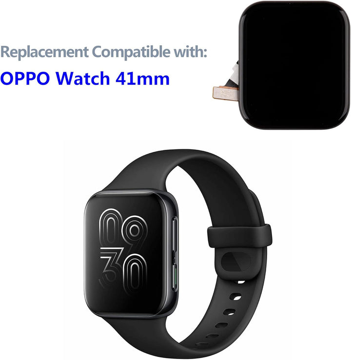 swark AMOLED Display Kompatibel mit Oppo Smartwatch 41mm (Schwarz ohne Rahmen) LCD Display Touchscre