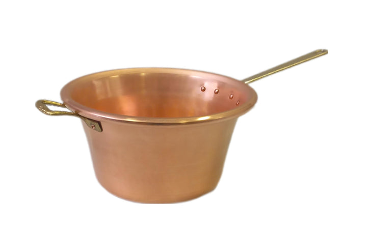 Kessel aus Kupfer für Polenta Töpfe, Kochtopf, Griff aus Messing Durchmesser 26 cm