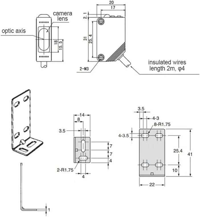 Photoelektrischer Infrarotschalter, IR-Photoelektrischer Sensorschalter, 12-24VDC E3Z-D61 Diffuse Re