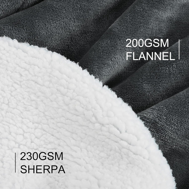 Catalonia Classy Sherpa Kapuzendecke Kuschelig Hoodie Decke, Flauschig Warmer Pullidecke Lange Kapuz