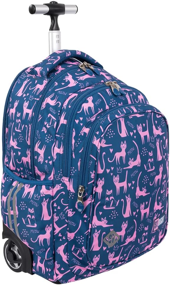 ST.Right LAZY CATS Rucksack Trolley Grundschule Medium Mädchen Damen Gross, blau, 48x34x20cm