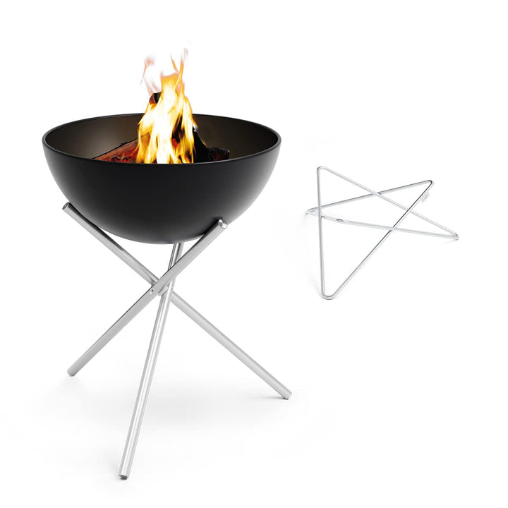 höfats - Bowl 57 Feuerset Flex mit Sternfuss und Dreibein - raucharme Feuerstelle mit Plancha Grillp