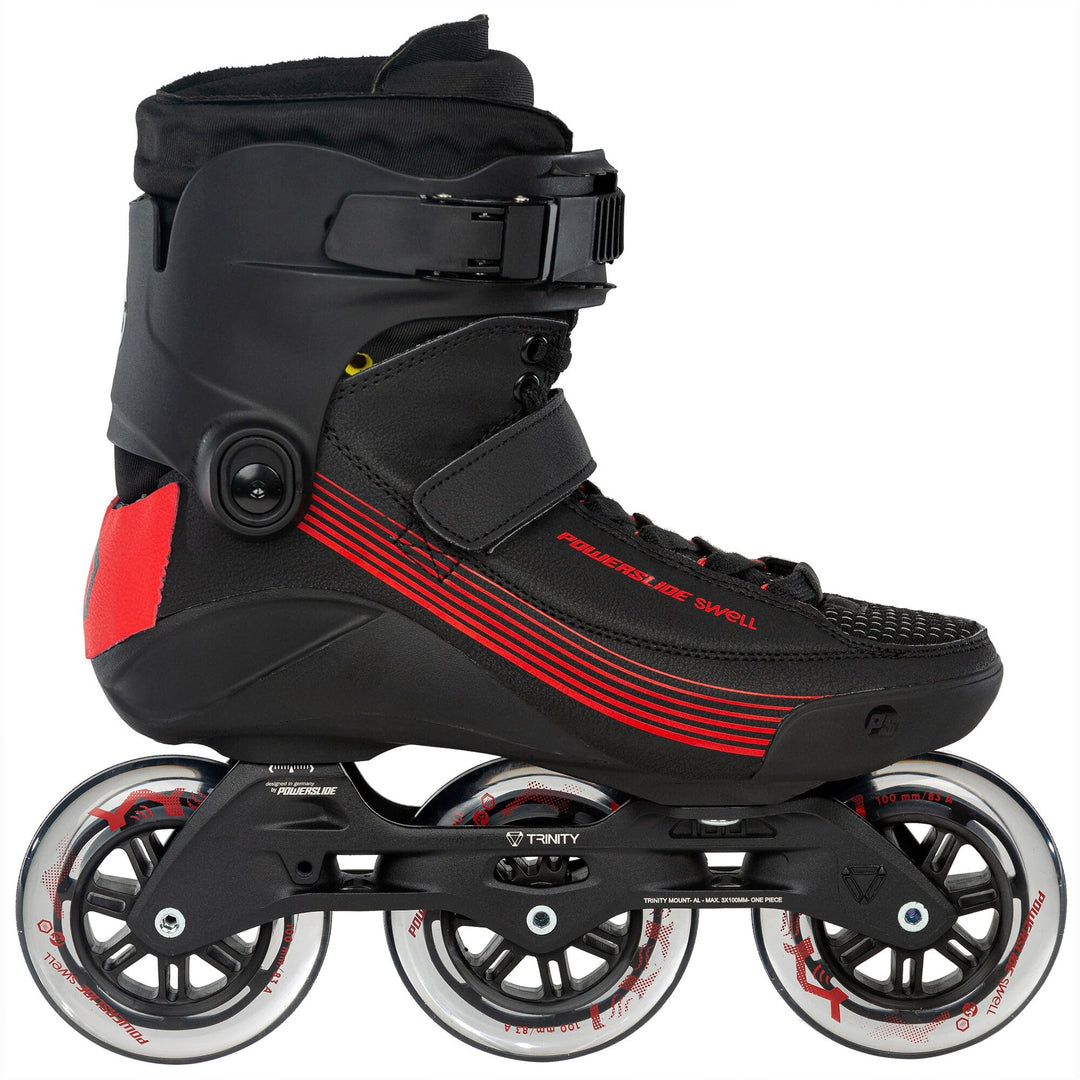 Powerslide Inline Skate Swell Black 100-3D Adapt, für Fitness, für Damen und Herren 45, 45