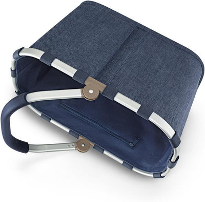 reisenthel carrybag herringbone dark blue – Stabiler Einkaufskorb mit viel Stauraum und praktischer