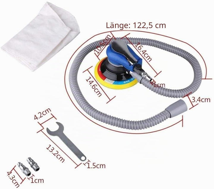 GOTOTOP Pneumatischer Schleifer, 6 Zoll Scheibe, Druckluft Polierer, Schwingschleifer, Exzenterschle
