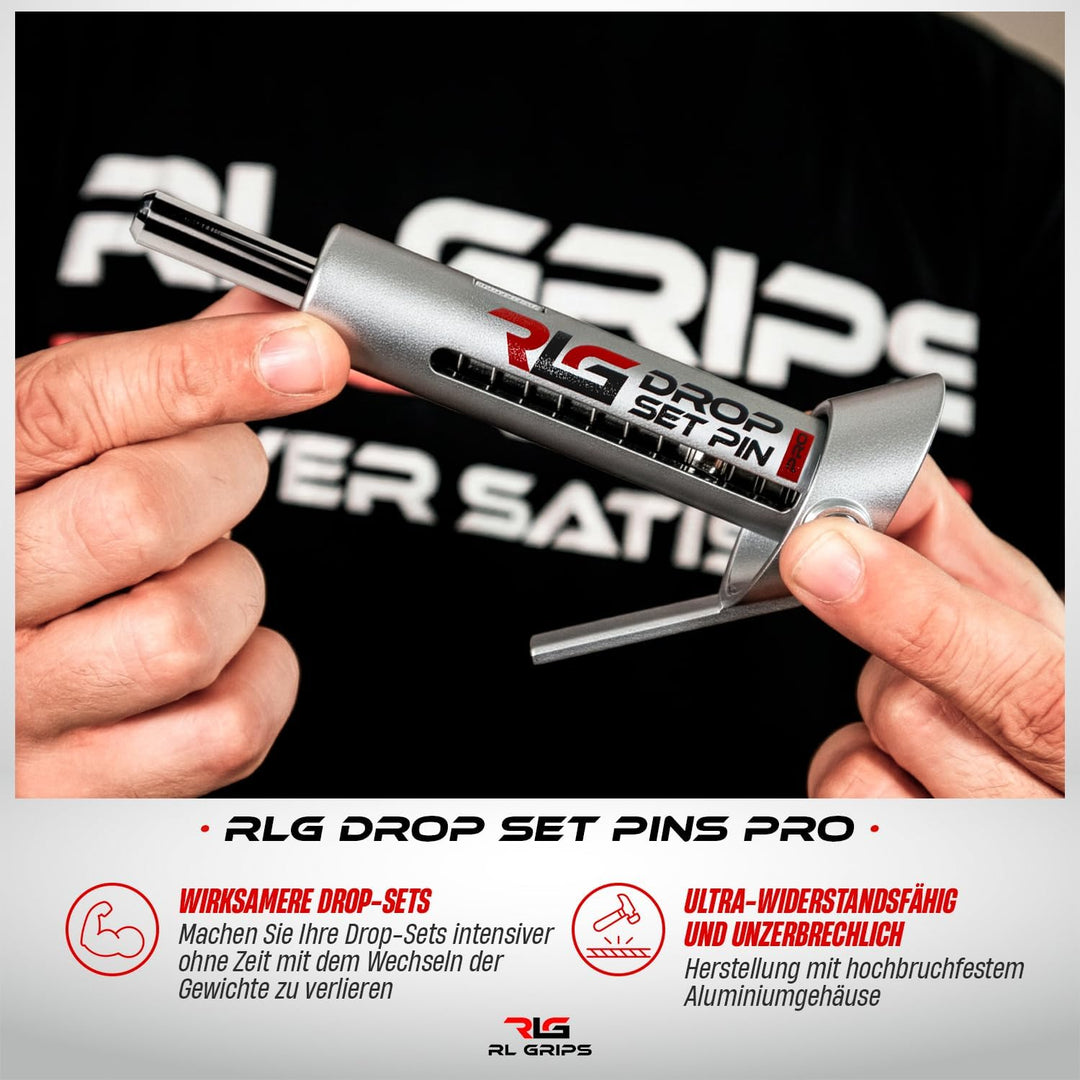 RLG RL GRIPS Drop Set Pins Pro für Fitnessstudios – Aluminiumstifte für den professionellen Einsatz