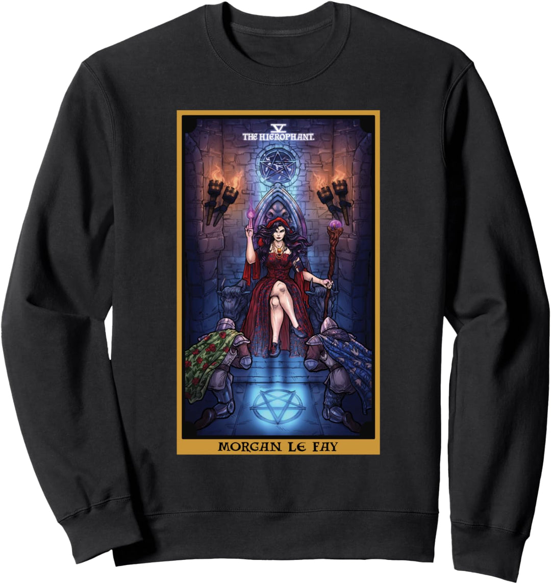 Morgan Le Fay The Hierophant Tarot-Karte Keltische heidnische Hexe Sweatshirt