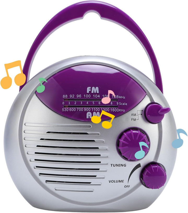 Hängende Duschfunk Radio AM FM, IPX4 wasserdichte Batteriebetriebene Badezimmerradio mit Oberster Gr