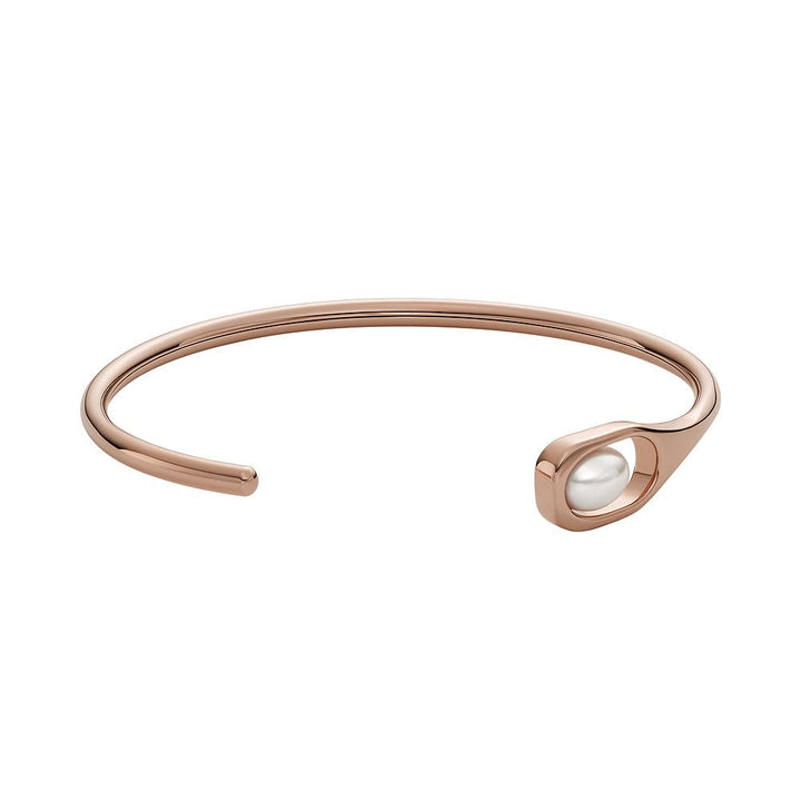 Skagen Damen Edelstahl und Halbedel mit Manschette Armreif Blasses Roségold, Blasses Ros&amp;
