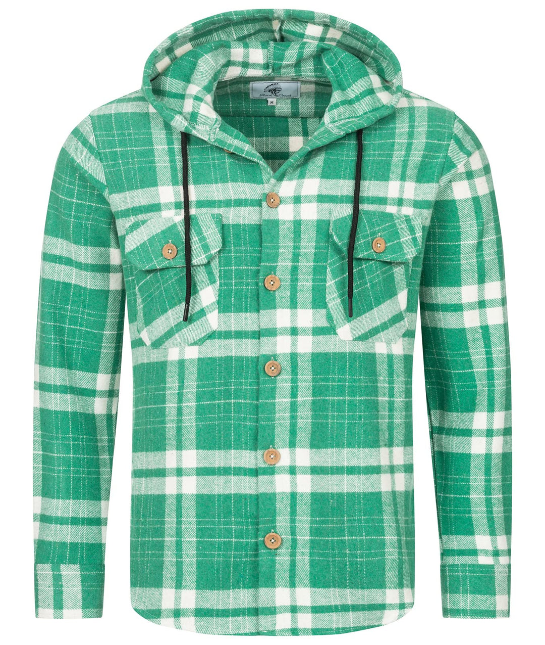 Rock Creek Herren Hemd Kariert Kapuzenhemd M65 S Grün - H328, S Grün - H328