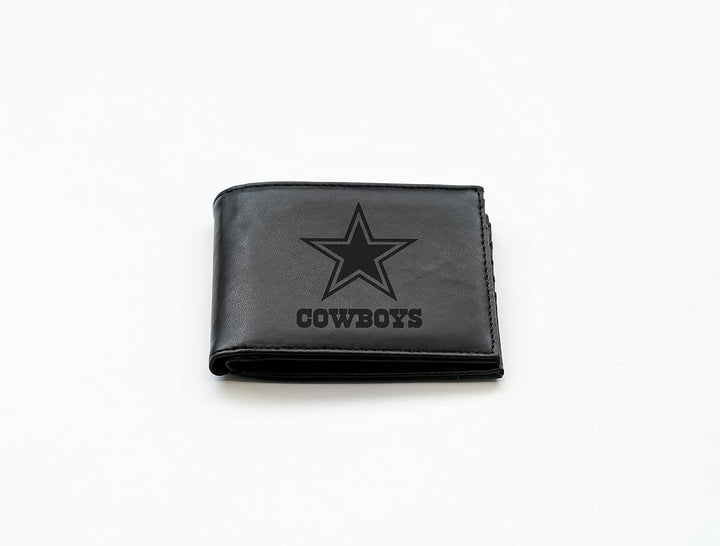 Rico Industries NFL Laser Engraved Billfold Wallet, Black Dallas Cowboys, Dallas Cowboys