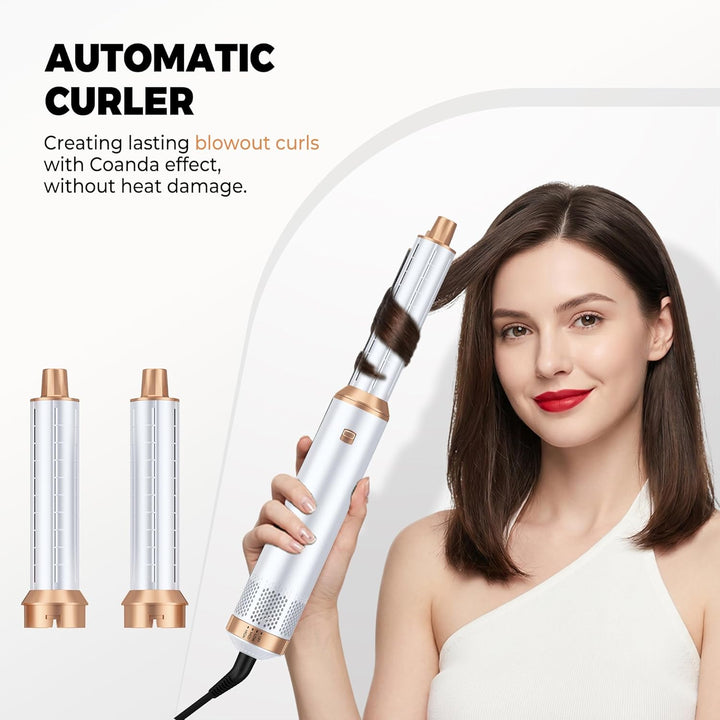 OKWRAP Hair Styler Set, Hairstyler 5 in 1, Haarstyler mit Fön Ionen, Automatischer Lockenstab, Wärme