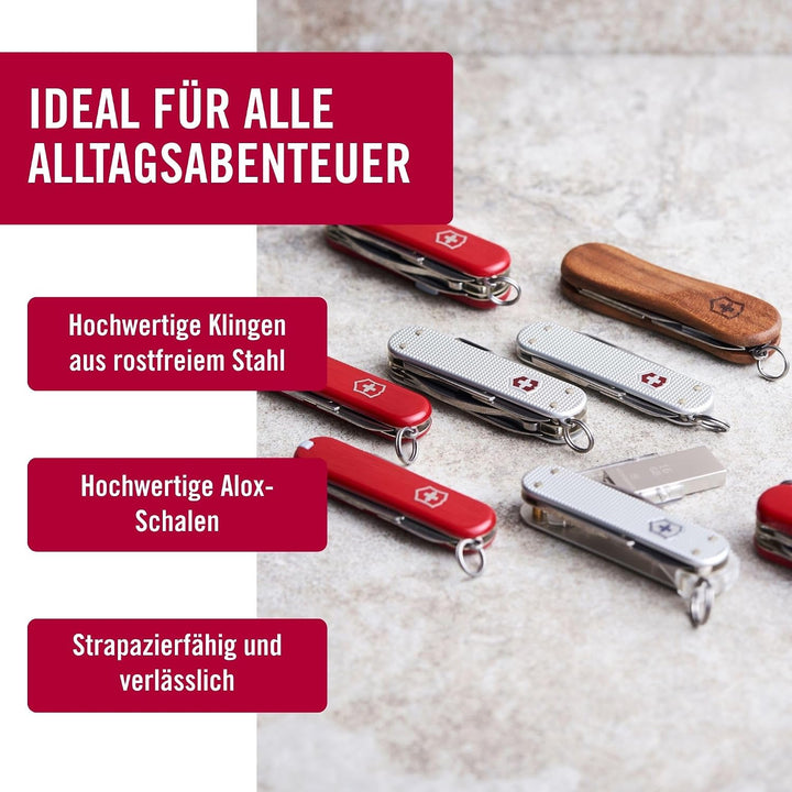 Victorinox Schweizer Taschenmesser, Mini Champ, Swiss Army Knife, Multitool, 14 Funktionen, Brieföff