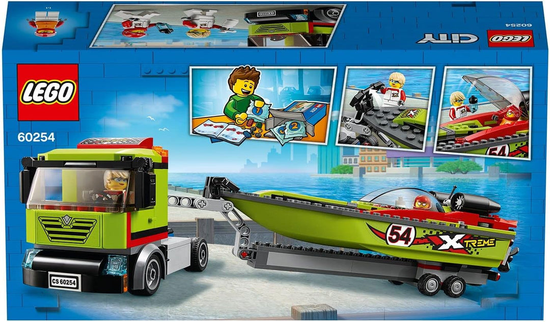 Lego 60254 City Great Vehicles Rennboot-Transporter