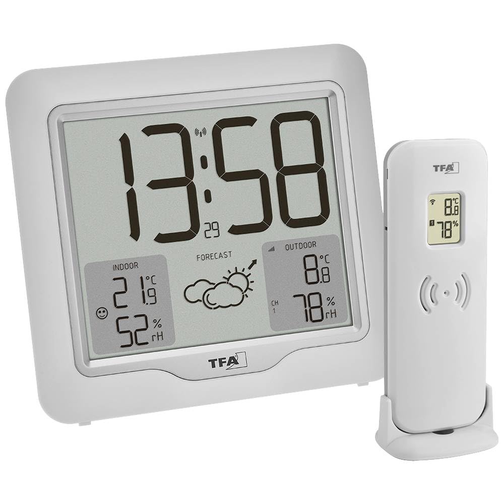 TFA Dostmann Digitale Funk Wetterstation Metro Plus, 35.1164.02, inkl Aussensender, Temperatur und L