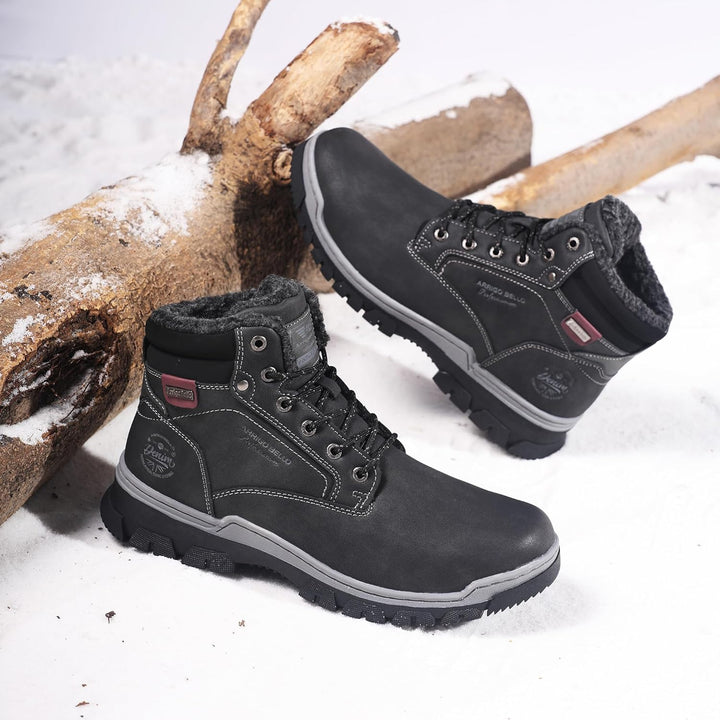 ARRIGO BELLO Winterstiefel Herren Winterschuhe Gefüttert Rutschfeste Warm Stiefel Gemütlich Trekking