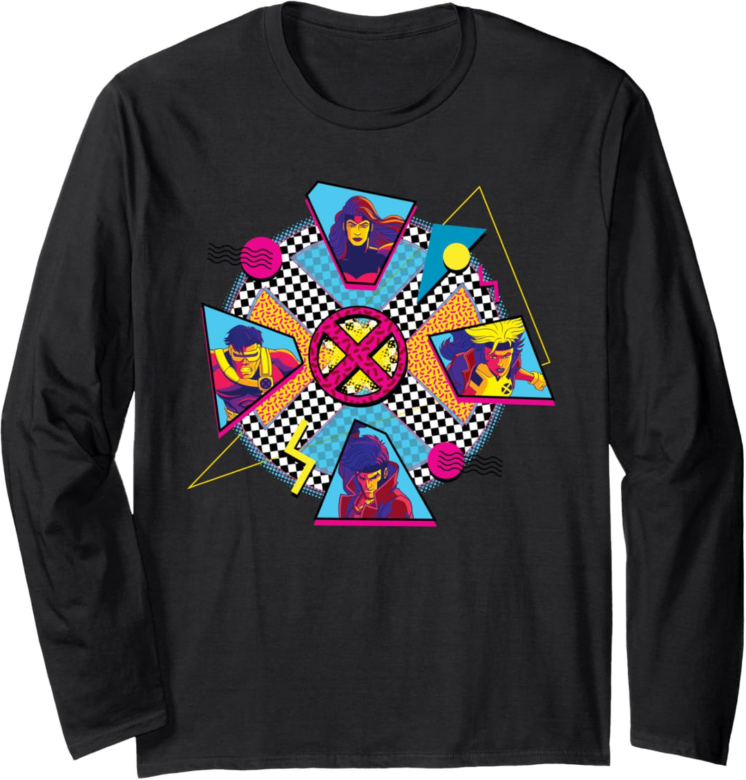 Marvel X-Men Jean Grey Cyclops Rogue Gambit 90s Langarmshirt