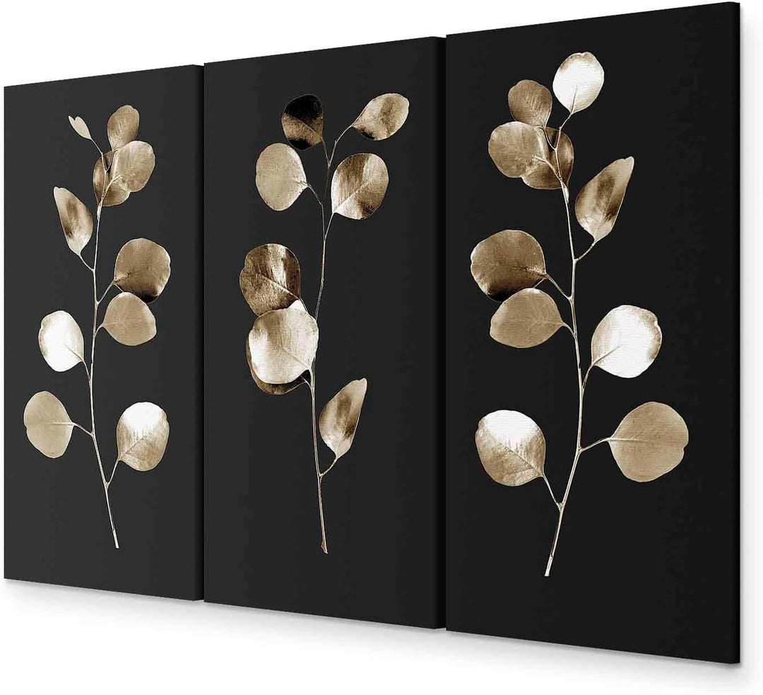 murando - Bilder Zweig Blätter 90x60 cm Vlies Leinwandbild 3 Teilig Kunstdruck modern Wandbilder XXL