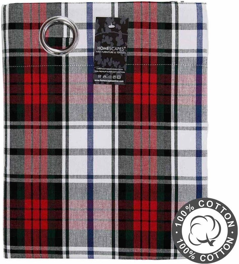 Homescapes Ösenvorhang Blickdicht Macduff Tartan Schottenmuster Dekoschal 2er Set Breite 117 x Länge