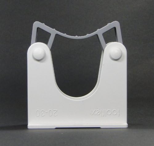 Toolflex Wandhalterung mit 90 cm Schiene für 5 Halterungen Weiss z.Bsp. Gartengeräte, Besen, Wischmo
