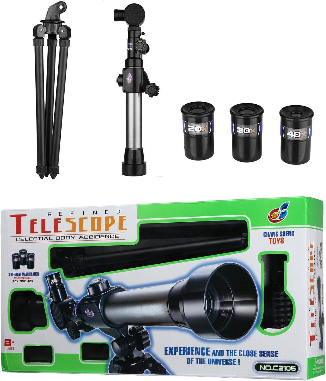PHOEWON Teleskop für Kinder Kinderspielzeug 20X-30X-40X Astronomisches Kinder Fernrohr Teleskop für