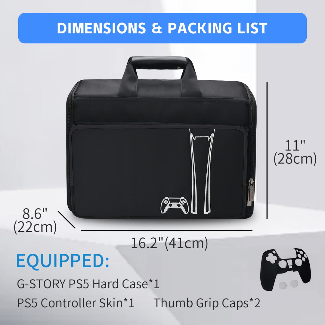 G-STORY Tasche Hartschale,Transporttasche Hartschale,Tragetasche Koffer Für PS5 Konsole,Zubehör,Cont