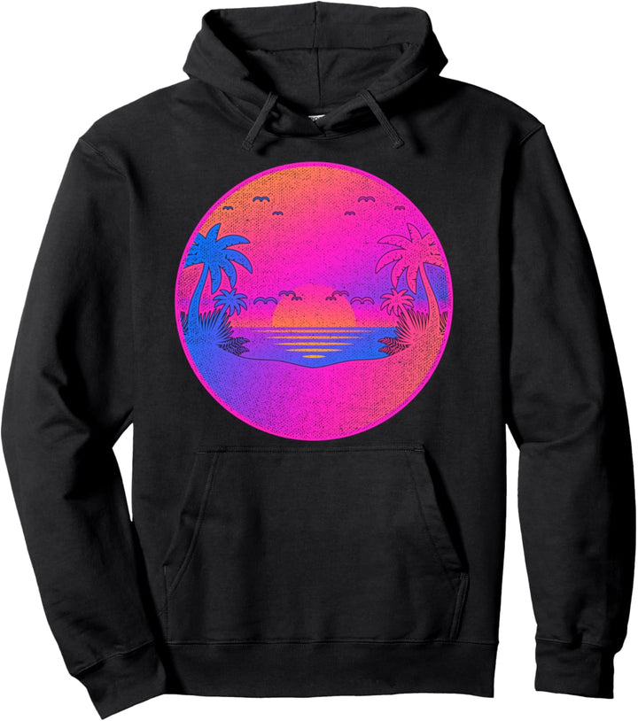 Retro Synthwave Aesthetic 80er Kunst Sommer Vaporwave Pullover Hoodie