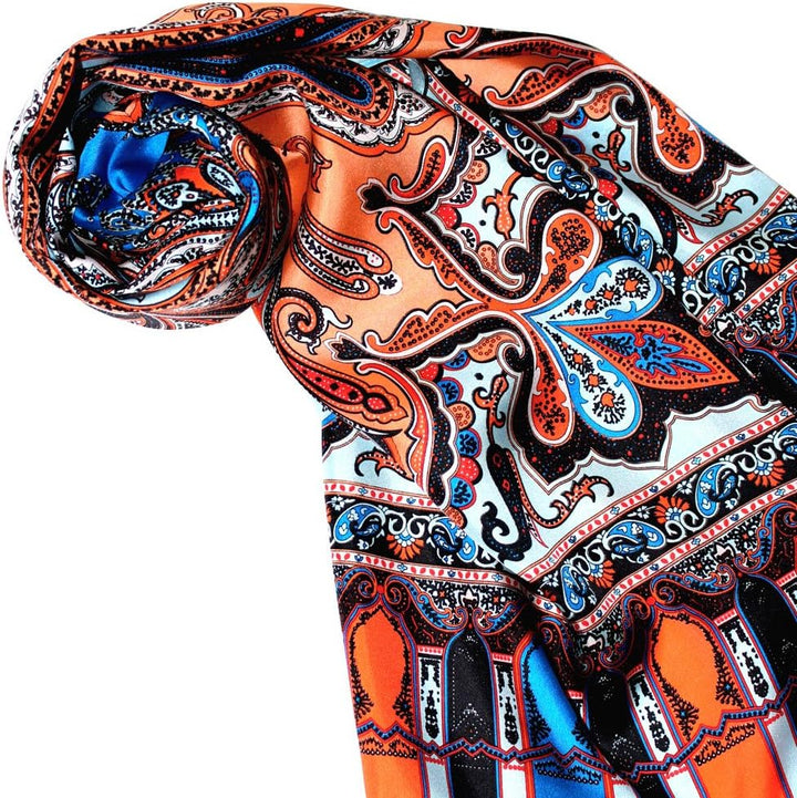 Lorenzo Cana Seidenschal bedruckt Paisley Muster Schal 100% Seide 50 x 165 cm Damentuch Schaltuch 89