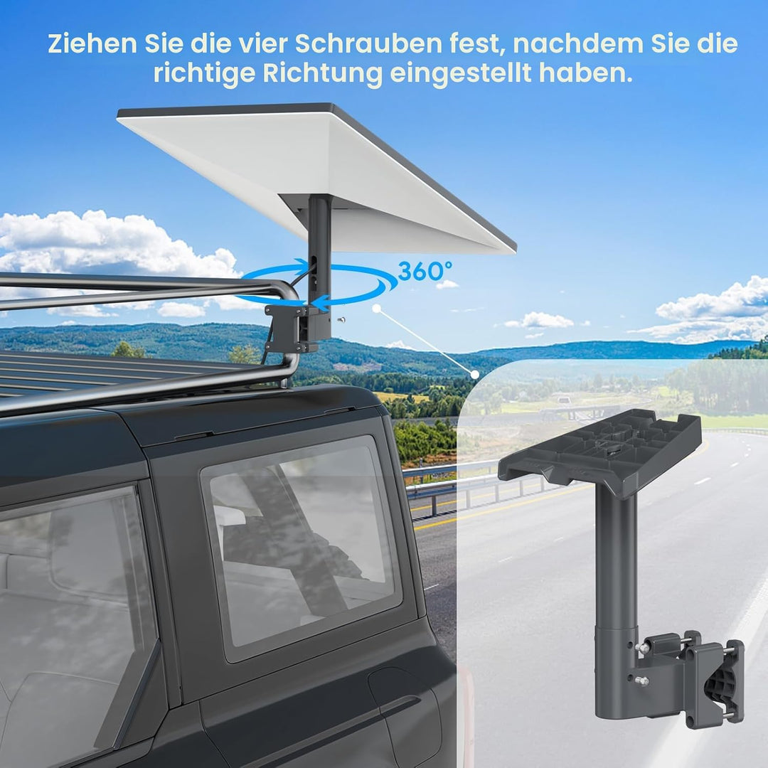 XLTTYWL Starlink Gen 3 Wohnmobil-Leiterhalterung, 360° Verstellbares Aluminiumlegierung Starlink V3