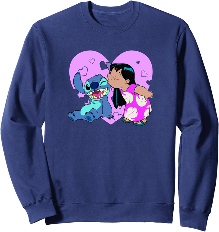 Disney Lilo & Stitch Valentinstag Lilo Heart Kiss Sweatshirt