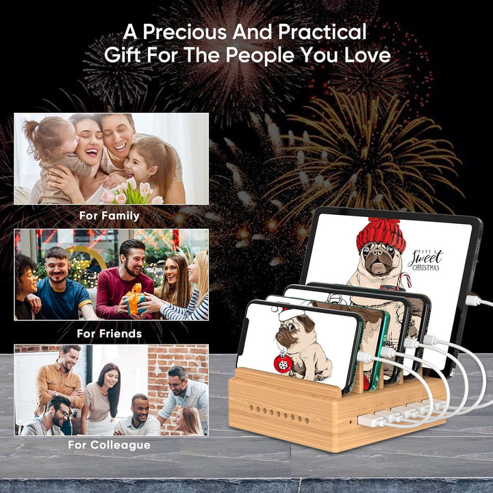 OthoKing Handy Ladestation USB Ladegerät mehrfach Ladestation für mehrere Geräte Smartphone Ladegerä