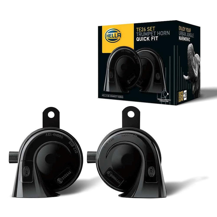 HELLA Fanfare - OE-CONNECT HORN TE26 SET - 12V - 110dB(A) - Frequenzbereich von: 400Hz - Frequenzber