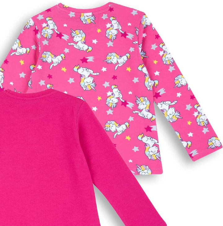 Chicco Set Langarm T-Shirt aus Baumwolle, Mädchen, 12 Monate