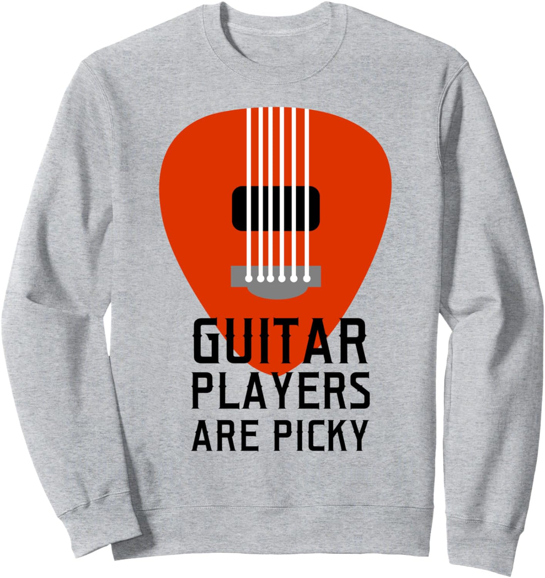 Vintage-Musik-Gitarrenspieler sind wählerische Saiteninstrum Sweatshirt