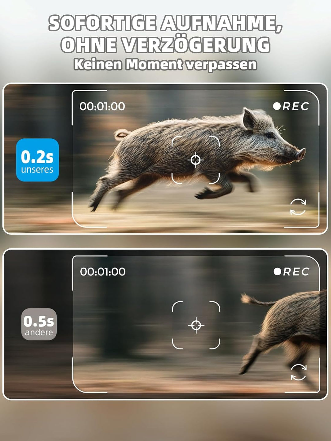 Wildkamera, 4G LTE Wildkamera mit Handyübertragung APP, 2,5K Wildtierkamera Solar mit SIM Karte, Bew