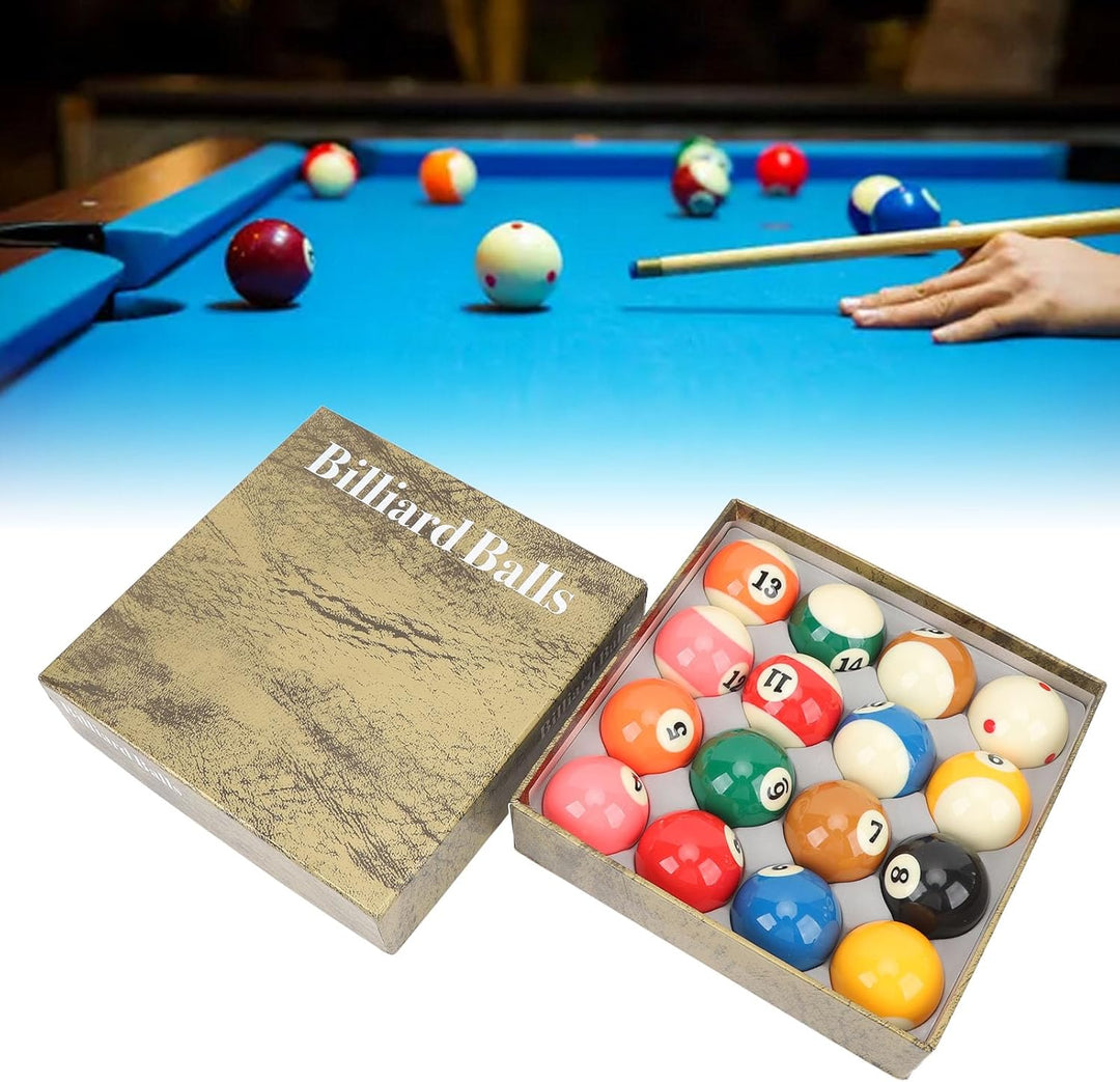 Billardkugeln Set, 16 Stück 5,72 cm Billiard Kugeln Set Harz Billardkugel Komplett Satz für Amerikan