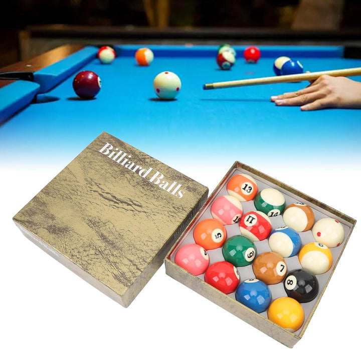 Billardkugeln Set, 16 Stück 5,72 cm Billiard Kugeln Set Harz Billardkugel Komplett Satz für Amerikan