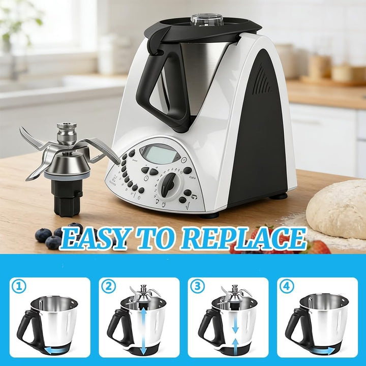 Teigmesser für Thermomix TM31, HOVCEH Messer für Thermomix TM31 aus Edelstahl, Ersatzteile für Vоrwe