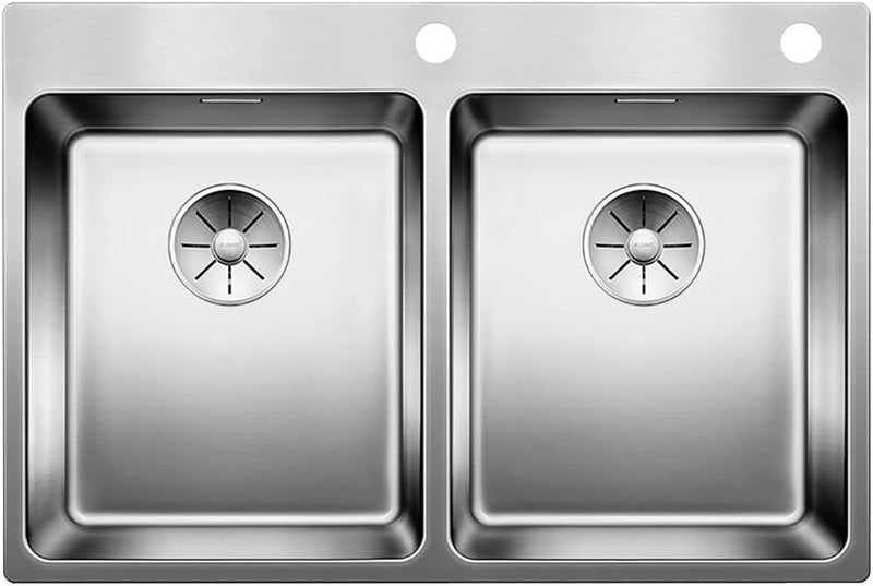 BLANCO ANDANO 340/340-IF/A | Edelstahl | Einbauart: Einbau von Oben & Flächenbündig | mit Ablauffern